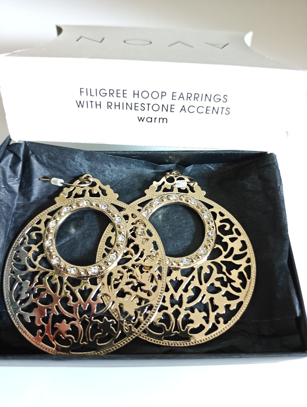 AVON Filigree Hoop Earrings